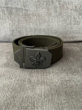 Boy Scouts of America Green Uniform Adjustable Web Belt Youth M / L 42" BSA